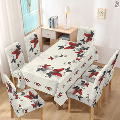 Set stolnjaka i 6 univerzalnih navlaka za stolice