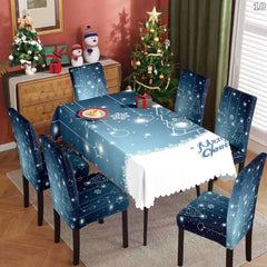 Set Božićnog Stolnjaka + 6 Navlaka za Stolice: Čarolija Blagdana u Vašem Domu