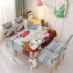 Set Božićnog Stolnjaka + 6 Navlaka za Stolice: Čarolija Blagdana u Vašem Domu