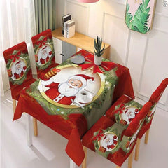 Set Božićnog Stolnjaka + 6 Navlaka za Stolice: Čarolija Blagdana u Vašem Domu