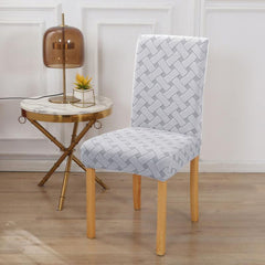 Elastična navlaka s pletenim uzorkom - set 6 komada Bijela