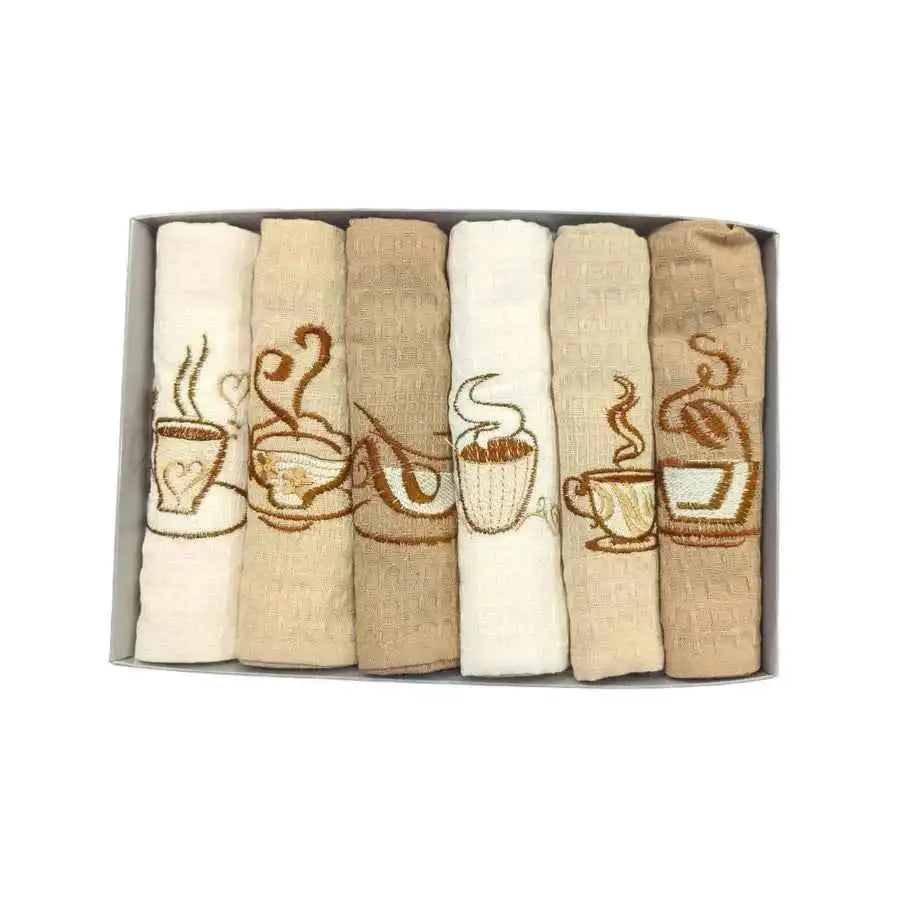 Krpe - set od 6 kuhinjskih krpa - 40x60cm Kava