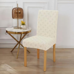 Elastična navlaka s pletenim uzorkom - set 6 komada Bež