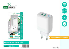 NewScience®Zidni brzo punjač  2USB 24W Model:14755