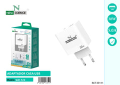 NewScience®Zidni brzo punjač  1USB-C+1USB 30W+30W  Model:39111