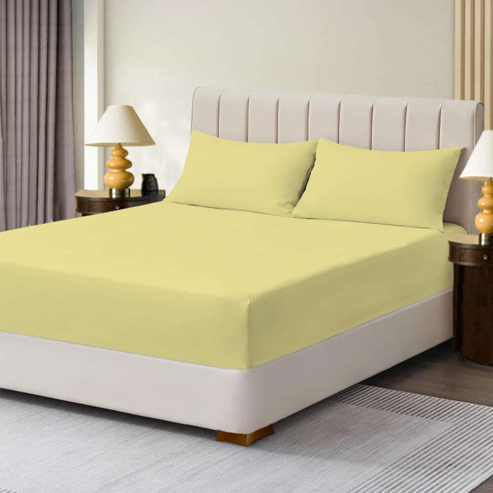Plahta (navlaka) za madrac - 14 boja Svijetložuta