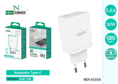 NewScience®Zidni brzo punjač  PD TYPE C 30W  Model:43354