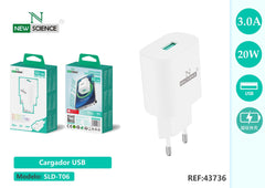 NewScience®Zidni brzo punjač  USB 20W  Model:43736