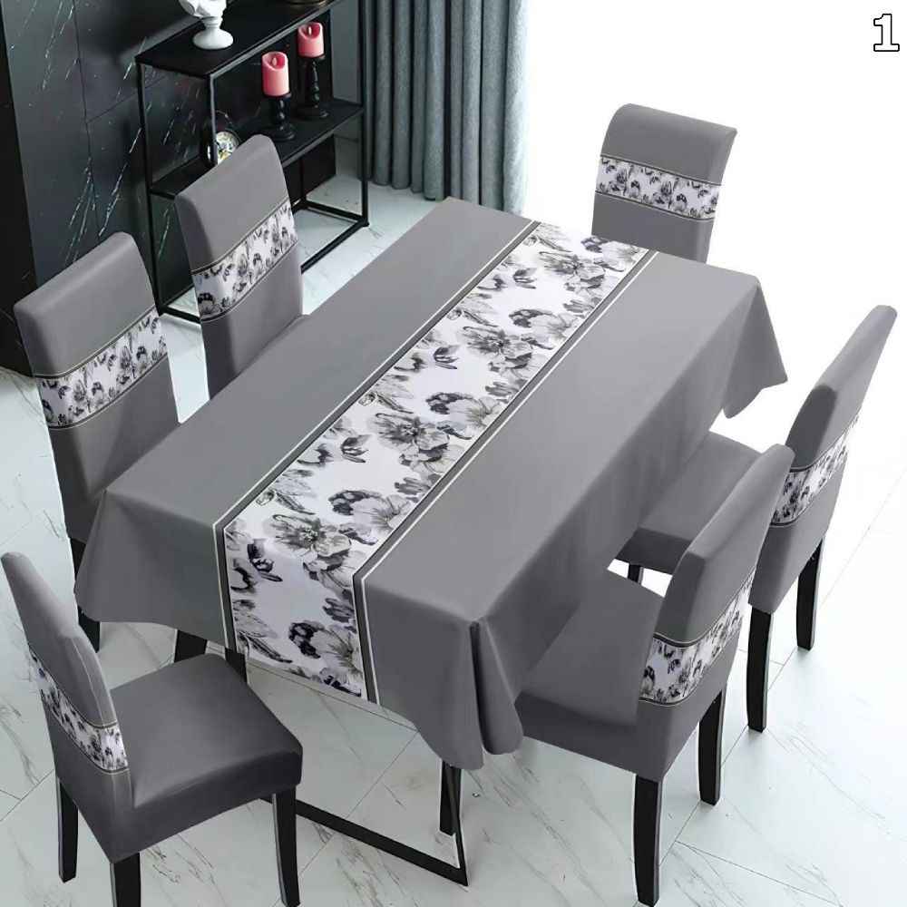 Set stolnjaka i 6 univerzalnih navlaka za stolice - DomTex