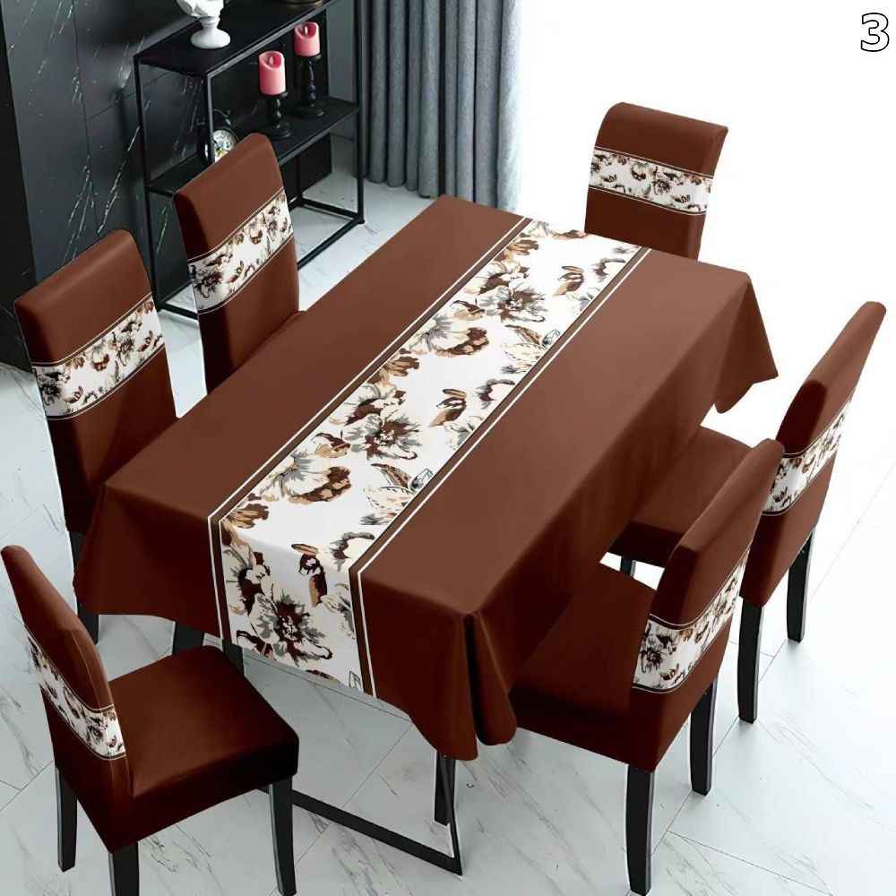 Set stolnjaka i 6 univerzalnih navlaka za stolice - DomTex