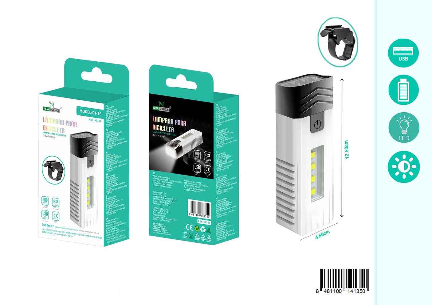 LED svjetlo za bicikl DT-16