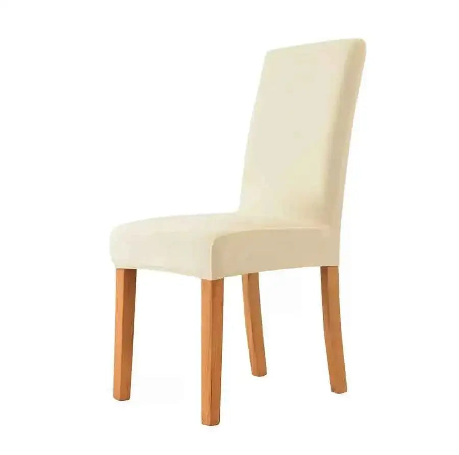 Navlake za stolce od pliša - set 6 komada Svijetlo bež