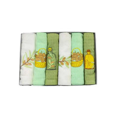 Krpe - set od 6 kuhinjskih krpa - 40x60cm Masline